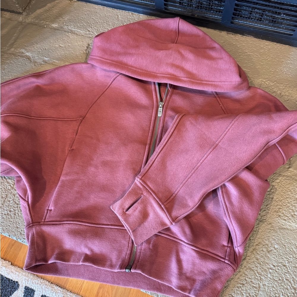 Oversized crop Lululemon zip-up hoodie SZ 6 - worn 1-2 times!